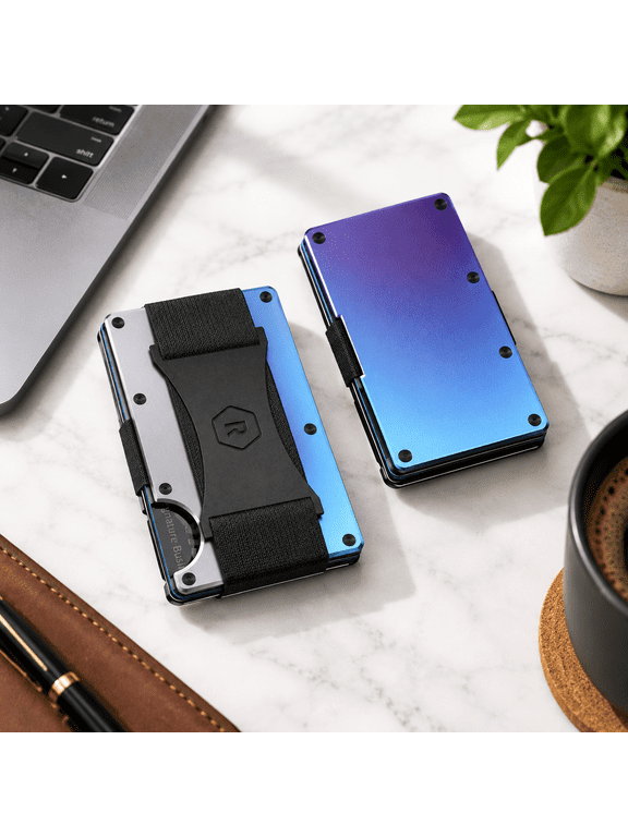 Slim Minimalist Front Pocket Card Holder, Burnt Titanium, All