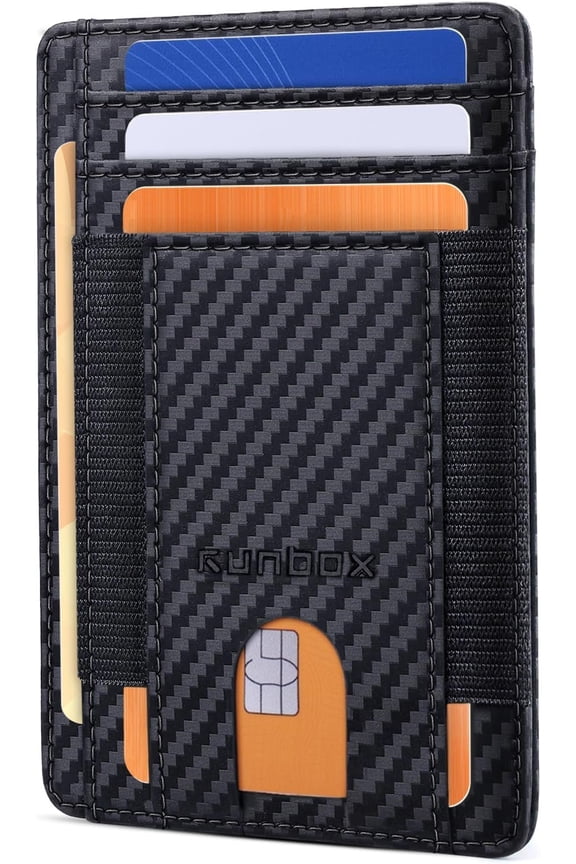 Slim Minimalist Wallet 8-12 Cards Front Pocket RFID Blocking Leather Small Thin Card Holder Wallets for Men and Women Gifts for Him