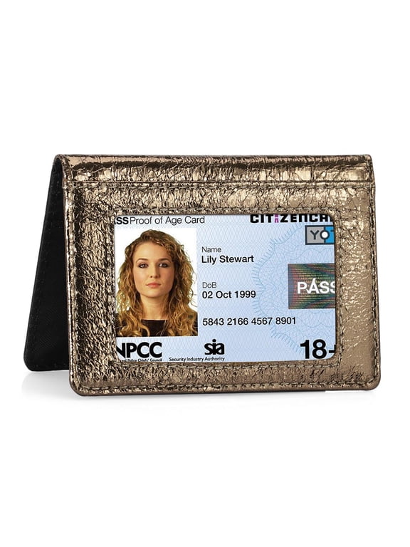 Slim Minimalist Wallet - Front Pocket Wallets with ID Window Wallet for Men Women Lady Girl Teens