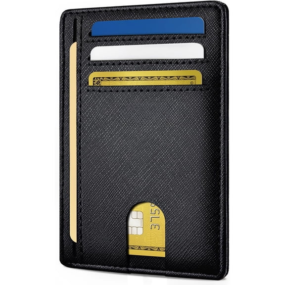 Slim Minimalist Wallet for Men and Women,  Blocking Credit Card Holder, Thin Front Pocket Travel ID Case, Gifts for Men