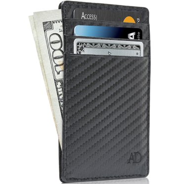 Slim Minimalist Front Pocket Wallet – PU Leather Credit Card Holder For Men & Women