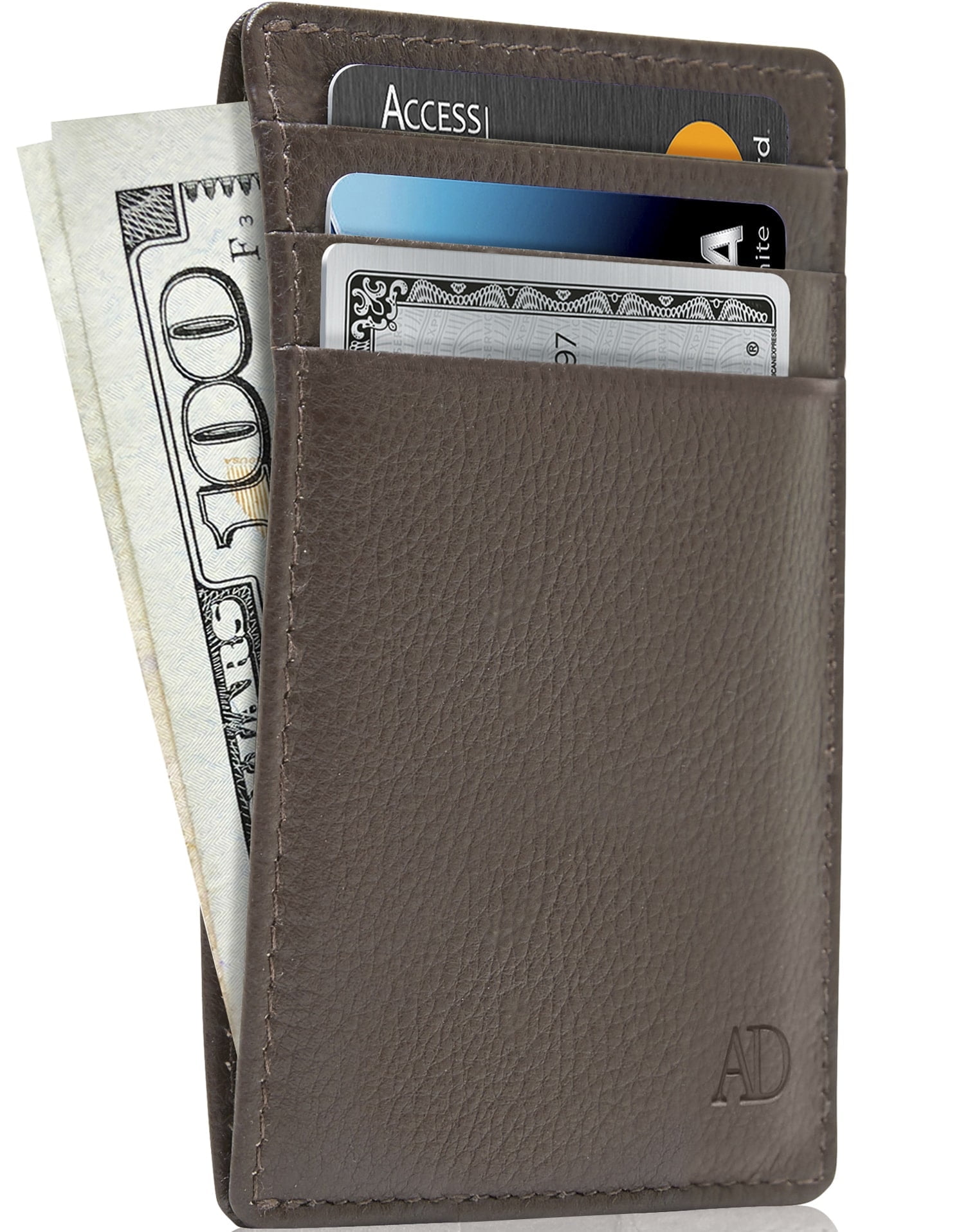 THE MINIMALIST WALLET／unfaked Access Denied Slim Minimalist Wallet, Genuine Leather Credit Card
