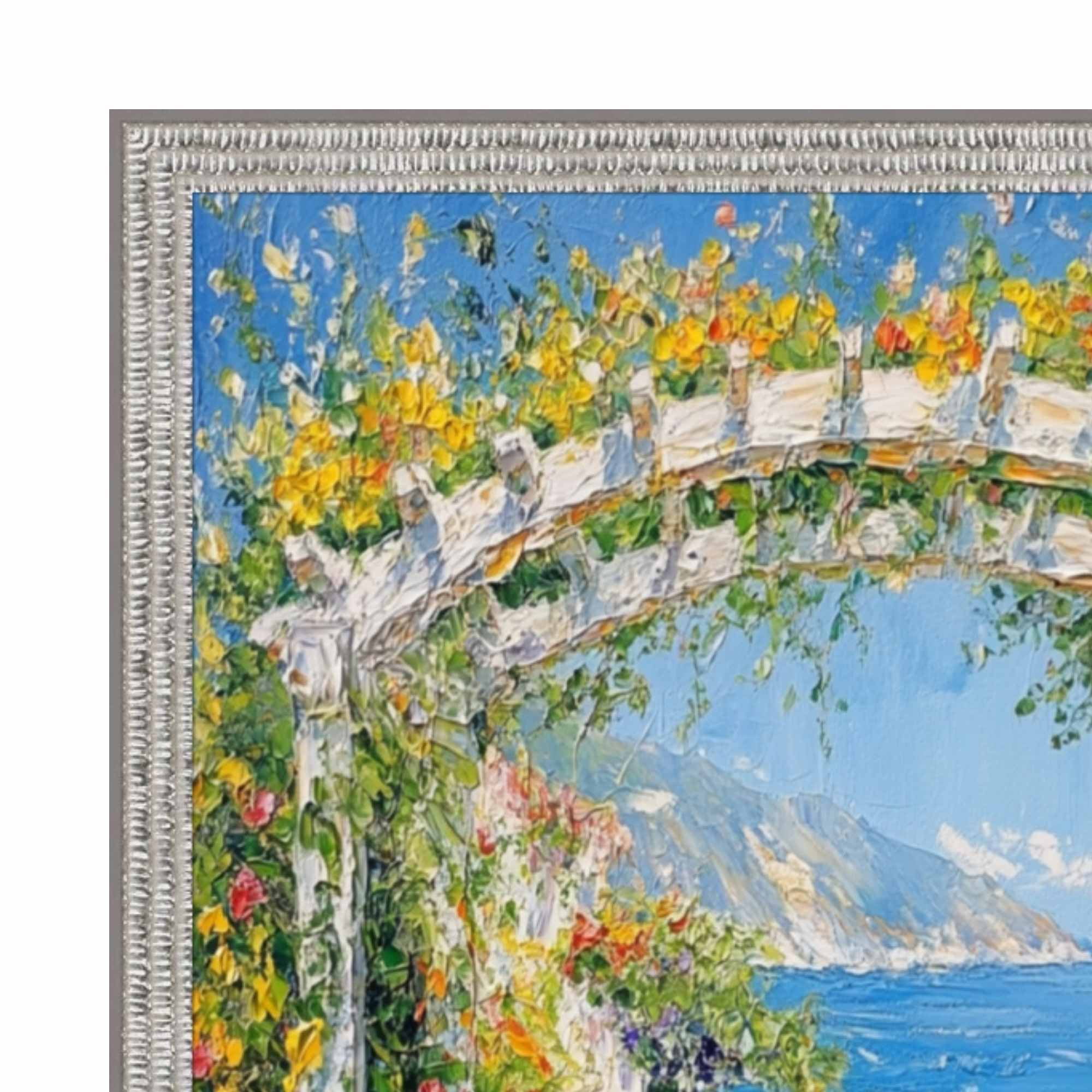 Slim Modern Bright Chrome Silver Pebbled Texture Picture Frame 30x40 ...