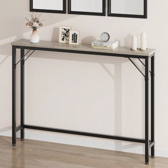 Slim Narrow Console Table, Tall Storage Entryway Sofa Side Table, Multipurpose Furniture for Living Room, Hallway, Bedroom and Kitchen