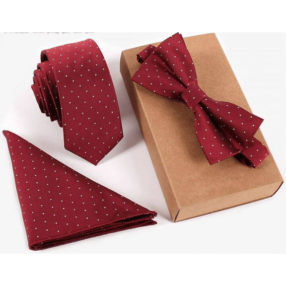 Slim Necktie Set Men Three-piece bow tie