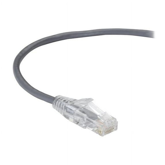 Slim-Net CAT6 250-MHz 28-AWG Stranded Ethernet Patch Cable with Unshielded, PVC & Snagless Boot, Gray - 10 ft.