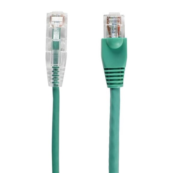 Slim-Net Cat6 250 mHz 28 AWG Stranded Ethernet Patch Cable, Green