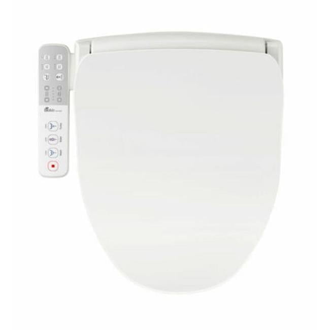 Slim One White Heated Bidet Toilet Seat with Stainless Steel Nozzle