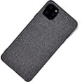 thumbnail image 1 of Slim PU Canvas + TPU Personalized Phone Case for iPhone 13 Pro Max 12 11 X XR XS 7 8 Plus, Lens Protection Shockproof Back Cover(Dark Gray,XS Max), 1 of 8
