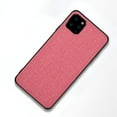 thumbnail image 1 of Slim PU Canvas + TPU Personalized Phone Case for iPhone 13 Pro Max 12 11 X XR XS 7 8 Plus, Lens Protection Shockproof Back Cover(Pink,13 Pro), 1 of 8