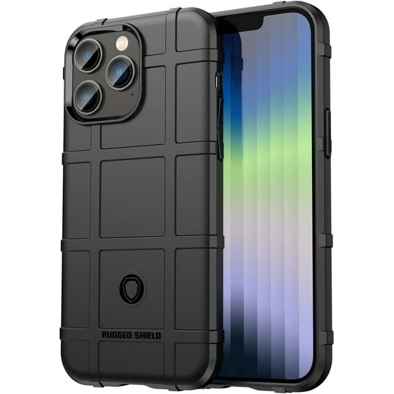 Slim Phone Case for iPhone 14 Pro Max,Rugged Shield Phone Case with Military Grade Shockproof Protection,Drop-Tested and Camera Lens Protection Cover for iPhone 14 Pro Max (6.7), HD Black