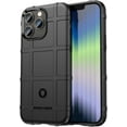 thumbnail image 1 of Slim Phone Case for iPhone 14 Pro (Not fit iPhone 14),Rugged Shield Case with Military Grade Shockproof Protection,Drop-Tested and Camera Lens Protection Cover for iPhone 14 Pro, HD Black, 1 of 16