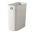 thumbnail image 1 of Slim Plastic Trash Can, Open Top Wastebasket for Bathroom Bedroom, Narrow Garbage Bin with Bag Holder Hole, 11 x 10.6 x 5.1 Inches, 1 of 2