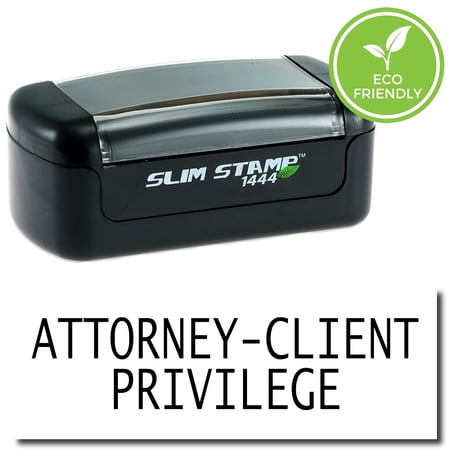 Slim Pre-Inked Attorney-Client Privilege Stamp with Black Ink