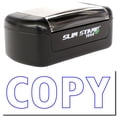 thumbnail image 1 of Slim Pre-Inked Outline Copy Stamp, Slim 1444, Ultra Slim Design, Impression Size 1/2" by 1-3/4", Up to 25,000 Impressions - Blue Ink, 1 of 10