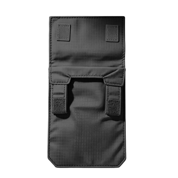 Slim Quick Access Belt Wallet Durable Nylon Hidden Card Holder Travel EDC Waist Pack for Commuting Black