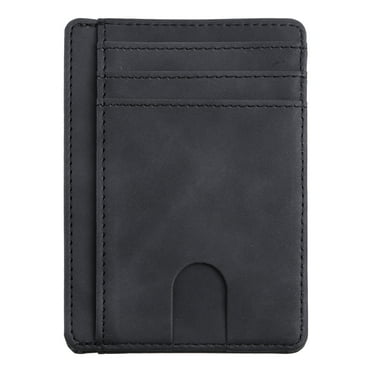 Slim RFID Blocking Leather Wallet Minimalist Credit Card Money Purse Card Holder