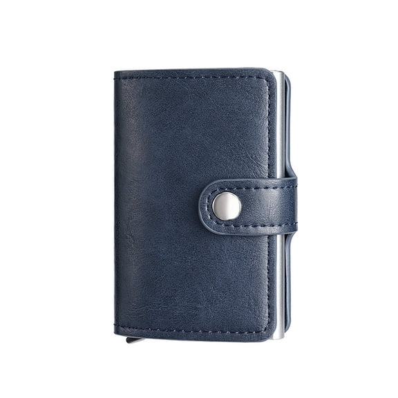 Slim RFID Blocking Metal Card Holder Wallet for Men - Carbon Fiber/Leather, Holds 6 Cards   Cash, Multiple Colors