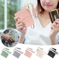thumbnail image 1 of Slim RFID Blocking Wallet with Keychain Wristlet and Zippered Pocket for Secure Card Organization, 1 of 4