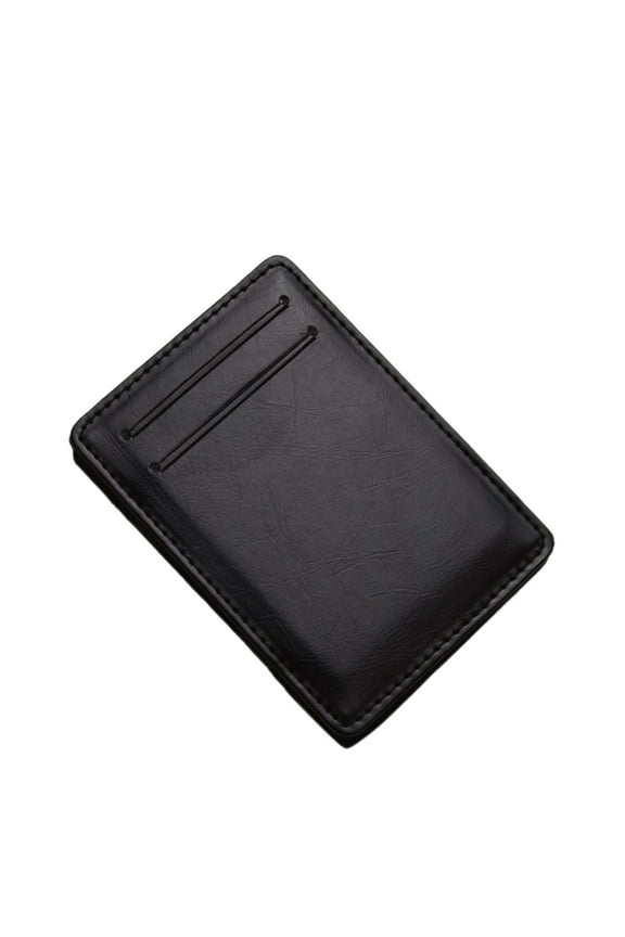 Slim RFID Flip Leather Wallet for Men - Large Capacity Money Clip Card Holder with 4 Slots - Minimalist Front Pocket Wallet for Cash ID Credit Cards - Premium Genuine Leather Travel Gift for Dad