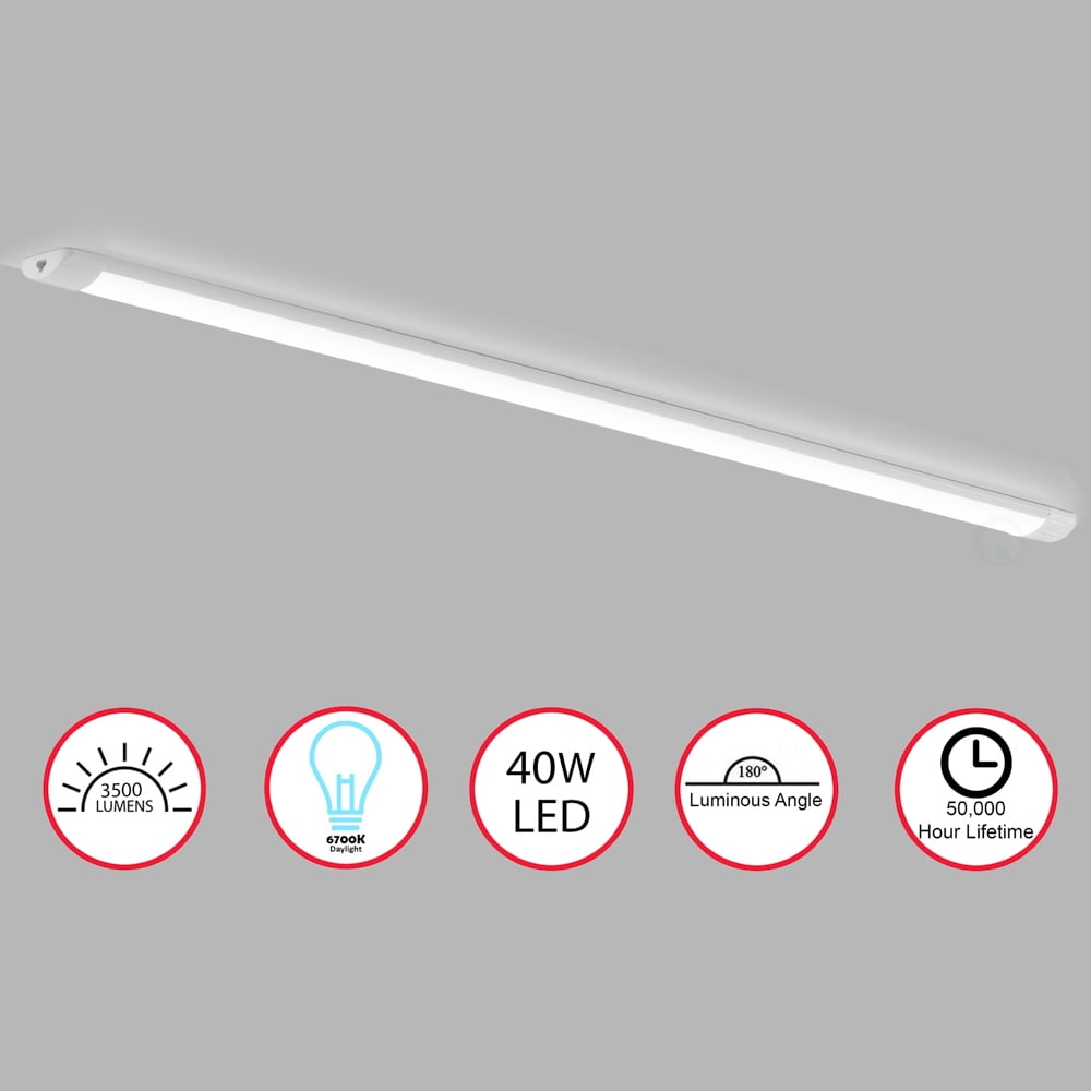Slim Rectangular White LED Under Cabinet Light Bar