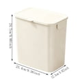 thumbnail image 1 of Slim Rectangular Lidded Trash Can, Plastic Waste Bin with Bag Clip for Kitchen and Bathroom, 1 of 6