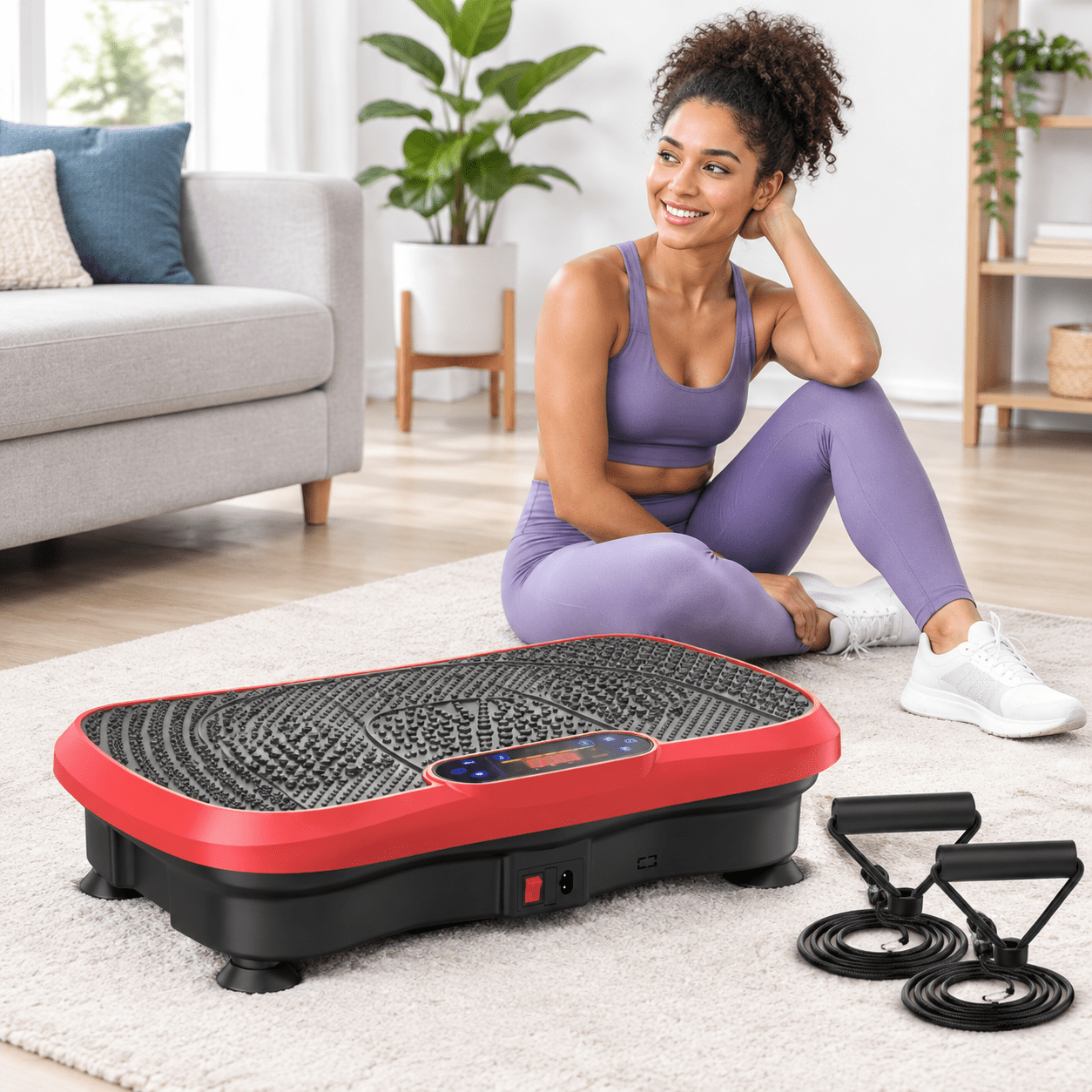 Slim.Red Vibrating Platform Exercise Machine Fitness Body Workout ...