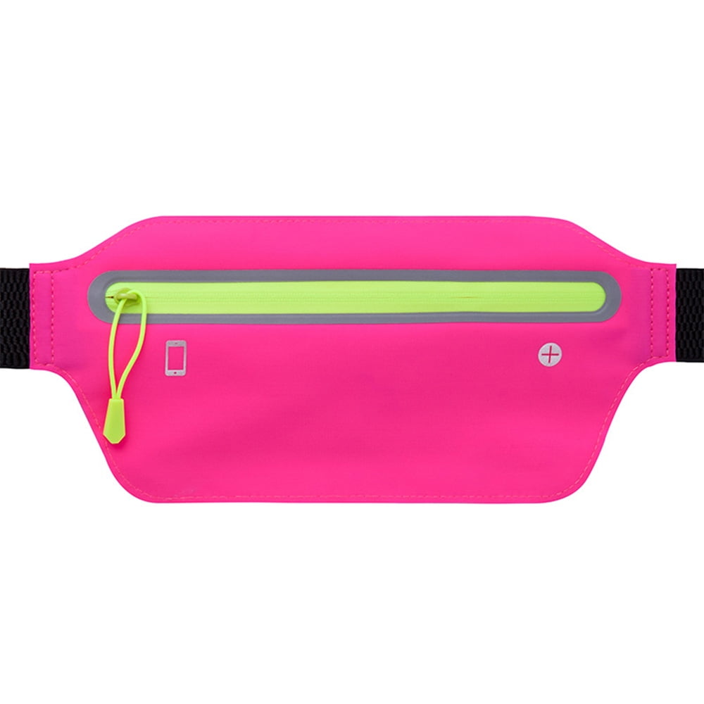 Slim Reflective Running Belt Fanny Pack, Bounce Free Water Resistant