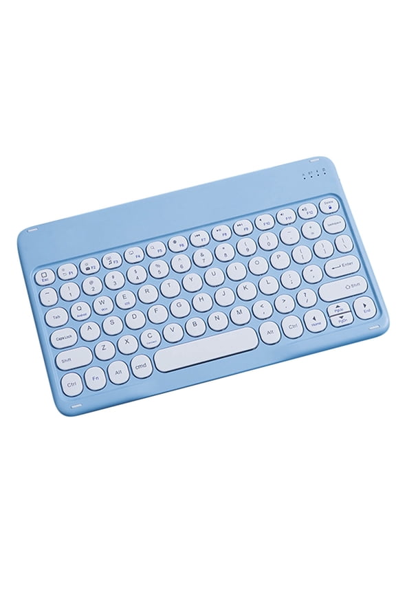 Slim Retro Bluetooth Keyboard ,Compact Rechargeable Wireless Keyboard for iPad,iPad Mini,iPad Air iPad Pro,iPhone,Windows android Tablet Smartphone(Blue)