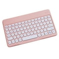 thumbnail image 1 of Slim Retro Bluetooth Keyboard ,Compact Rechargeable Wireless Keyboard for iPad,iPad Mini,iPad Air iPad Pro,iPhone,Windows android Tablet Smartphone(Pink), 1 of 4