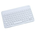 thumbnail image 1 of Slim Retro Bluetooth Keyboard ,Compact Rechargeable Wireless Keyboard for iPad,iPad Mini,iPad Air iPad Pro,iPhone,Windows android Tablet Smartphone(White), 1 of 3