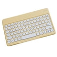 thumbnail image 1 of Slim Retro Bluetooth Keyboard ,Compact Rechargeable Wireless Keyboard for iPad,iPad Mini,iPad Air iPad Pro,iPhone,Windows android Tablet Smartphone(Yellow), 1 of 3