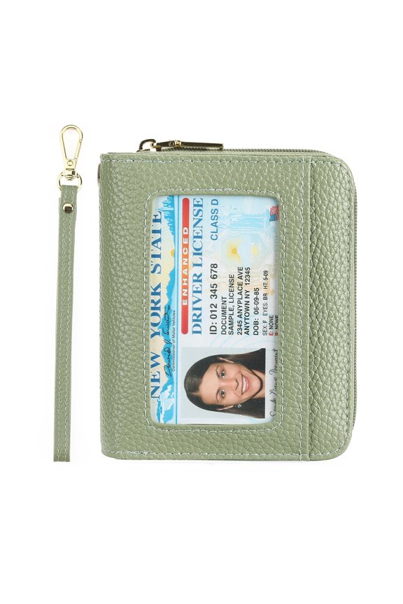Slim Rfid Shielding Credit Card Holder Card Slot For Women Wallet With Id Window Compact And Lightweight Coin Pocket