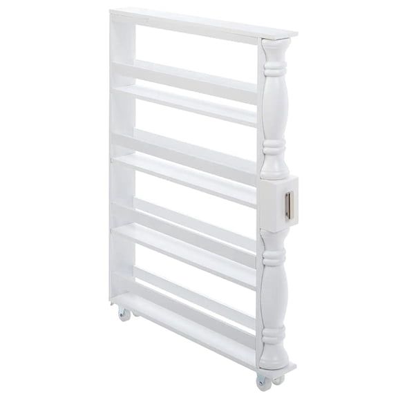 Slim Rolling Can and Spice Racks - Walnut
