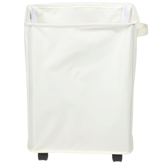 Slim Rolling Laundry Basket Hamper on Wheels with Handle - Laundry Storage Bin for Clothes and Towels