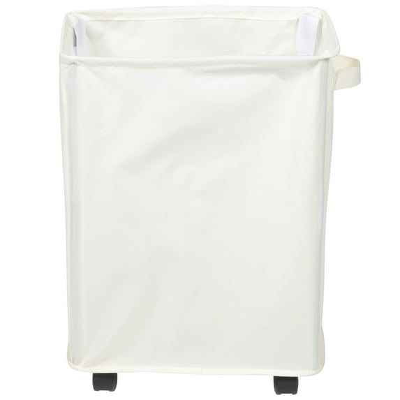 Slim Rolling Laundry Basket Hamper on Wheels with Handle - Laundry Storage Bin for Clothes and Towels