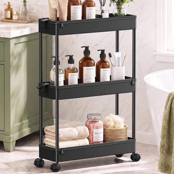 4-Tier Bookshelf, Bookcase Book Shelf with Steel Frame