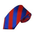 thumbnail image 1 of Slim Royal Blue and Red College Stripe Woven Tie, 1 of 3