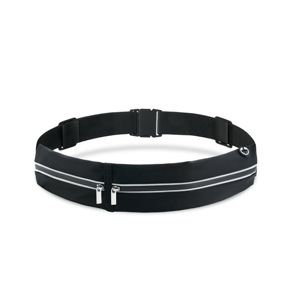 Slim Running Belt Fanny Pack for Men Women, Runners Phone Holder for Gym Travel Walking, Money Waist Flip Belt Bag With 2 Expandable Pockets