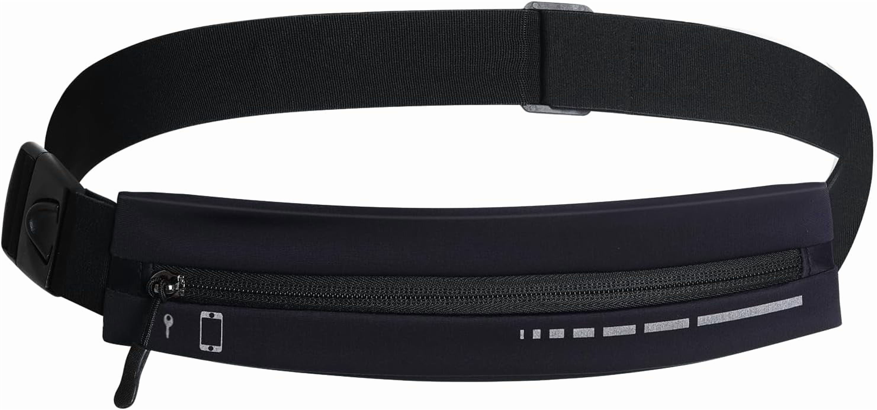 Slim Waist Pack Adjustable Belt Expandable Pocket Reflective Running Essentials Amazon.com: Running Belt for Women and Men, Waterproof Phone  main image 3