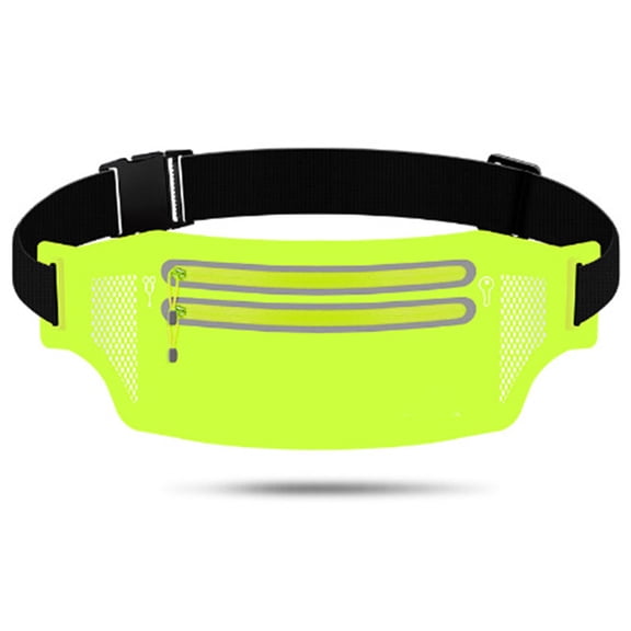 Slim Running Waist Packs For Women & Men,Keys Pouch For Outdoors, Adjustable Sports Fitness - green