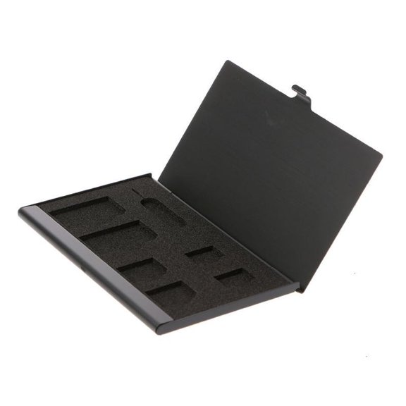 Slim SIM Card Holder & MicroSD Card Case Storage and Phone Pin Included 7 in 1