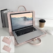 Slim Shockproof Laptop Sleeve for 15.3 Inch Notebook, Pink Business Carry Case for Women