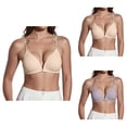 thumbnail image 1 of Slim Shoulder Straps Front Buttoned Wireless Bra for Women, Thin Summer Seamless Triangle Cup with Light Lining, Small Chest Close-Fitting Adaptive Comfort, 1 of 4