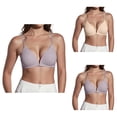 thumbnail image 1 of Slim Shoulder Straps Front Buttoned Wireless Bra for Women, Thin Summer Seamless Triangle Cup with Light Lining, Small Chest Close-Fitting Adaptive Comfort, 1 of 4