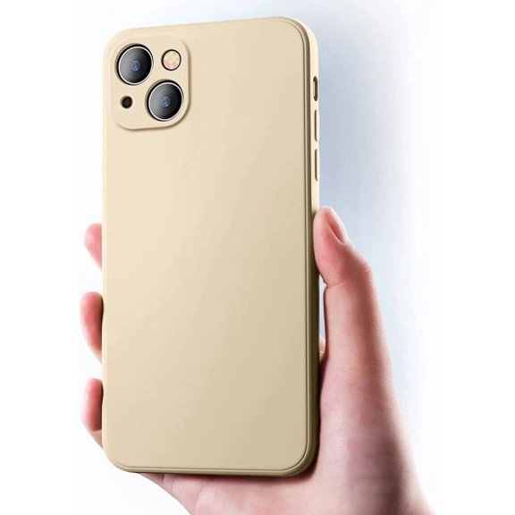 Slim Silicone Case Compatible with iPhone 13, with Camera Protection & Microfiber Liner, Shockproof Full Body Covered Ultra Thin Drop Protective Phone Case for iPhone 13 6.1", Khaki