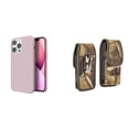 thumbnail image 1 of Slim Silicone Case and Belt Holster Pouch for iPhone 14 Pro (Pink/Camo), 1 of 9