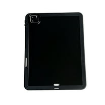 Slim Silicone Case for iPad Pro 11 2022/2021/2020/2018/Air 4/Air 5, Built-in Stylus Holder, Shockproof Drop Protective Skin-Friendly Kids Friendly Lightweight Case Cover, Black