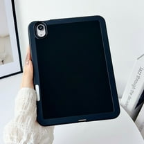 Slim Silicone Case for iPad mini 2024 / mini 2021, Built-in Stylus Holder, Shockproof Drop Protective Skin-Friendly Kids Friendly Lightweight Case Cover for iPad mini 7th / mini 6th, Black