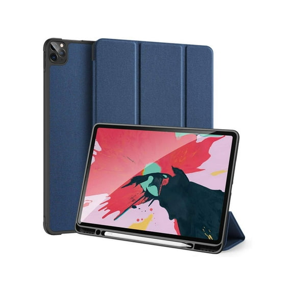 Slim Smart Case for iPad Pro 12.9 2022 2021 2020 6th 5th 4th Generation Support Apple Pencil Charging Soft TPU Protective Stand Cover